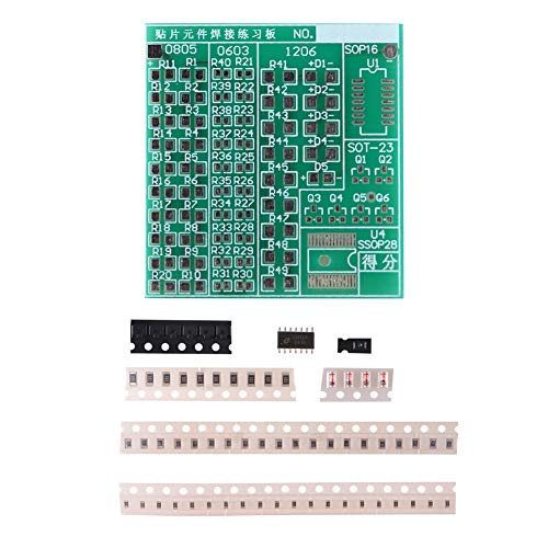 Organizer 1.5mm SMT Components Solder Kit Practice PCB Board Electric DIY Kit Learning Training Suite (Green) - Thumbnail 3
