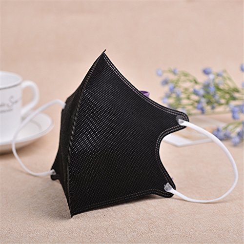 30PCS Disposable Breathability Earloop Anti-Dust Medical Face Mask Dust Filter Mouth Cover With Individual Package And 4 Layers of Protection for Shopping And Outdoor Activities( Black)