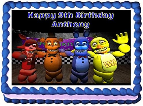 Five Nights at Freddy's Edible Frosting Sheet Cake Topper - 1/4 Sheet