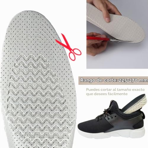 Height Lifting Insoles, EU 35-43 (Arched 2 cm) | Height Increasing Insole, Improved Arch Design, Non-Slip, Comfortable, Increasing Pads