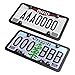 Karoad Black License Plate Frames, 2 PCS Stainless Steel Car Licence Plate Covers Slim Design with Bolts Washer Caps for US Standard (4 Holes)