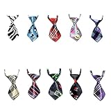 10 Pcs/Pack, GOGO Dog Cat Collar, Neckties, Assorted SET2