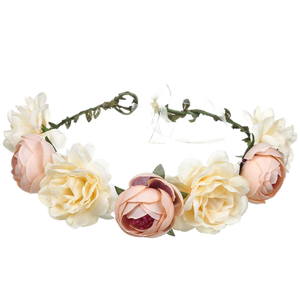 Woman Flower Headband,Bride Wedding Hair Accessories,Summer Beach Bohemian Garland