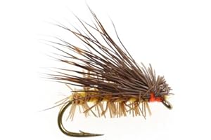10Pcs 6 Black Body Woolly Worm Brown Nymph Fly Deer Hair Beetle Trout Fly Fishing Fly Bait Attractive