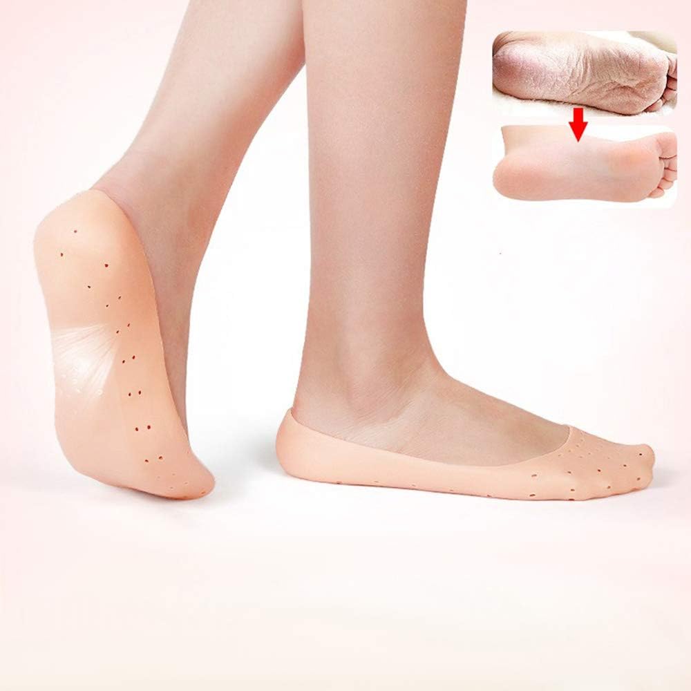 Maddock Anti Crack Full Length Silicon Foot Protector Breathable Moisturizing Socks For Foot Care And Heel Cracks (1 Pair)