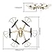 Voomall MJX X601H 2.4Ghz 6-axis Gyro 3D Roll Quadcopter Hexacopter Wireless and HD Video Real-time WiFi FPV C4005 Camera Drone with LED Light Air Pressure Altitude Hold One Key Return (Gold)