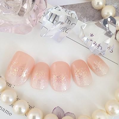 Amazon ネイルチップ ５サイズから選べます 1021ピンクベージュグラデーションシンプル大人ネイル すみれいろネイル ネイルチップ 通販