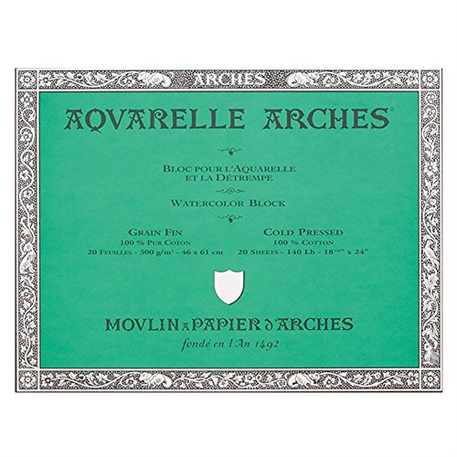 Arches Aquarelle Watercolor Block 140 lb. cold press 18 in. x 24 in.