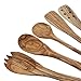Naturally Med Olive Wood, Spatulas/Spoons, Set of 5 Utensils