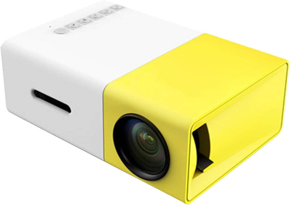 Yg300 Led Mini Projector Audio Hdmi Usb 3D Pico Projector Home Media Player Lcd Video Proyector Kids Gift - Yellow White