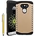 LG G5 Case, ACME.BOX [Shock Absorbent] Sheild Dual Layer Armor Hybrid Hard PC Defender Rugged Shockproof Protective Case for LG G5 with Stylus - Gold