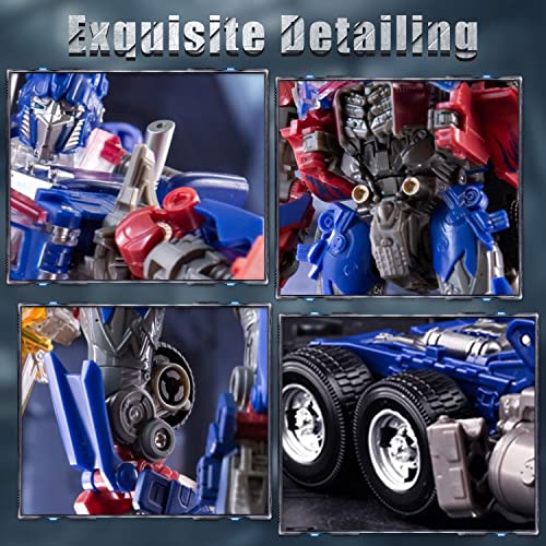 SK MISS Transformable Toys Figure, Transformable Robot Toys, Action Figure with Extra Head and Interchangeable Weapons, for Children Over 7 Years Old