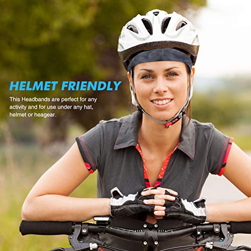 Sports Headband for Men and Women - Lightweight Sweatband Moisture-Wicking Training Sweatbands for Running, Cycling, Yoga, Basketball - Stretchy Unisex Headband