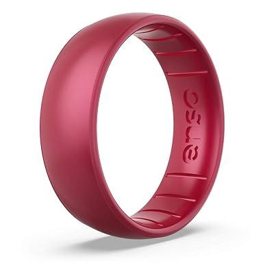 Enso Classic Birthstone Silicone Ring - Made In USA, Safe & Comfortable (Emerald, Size 14)