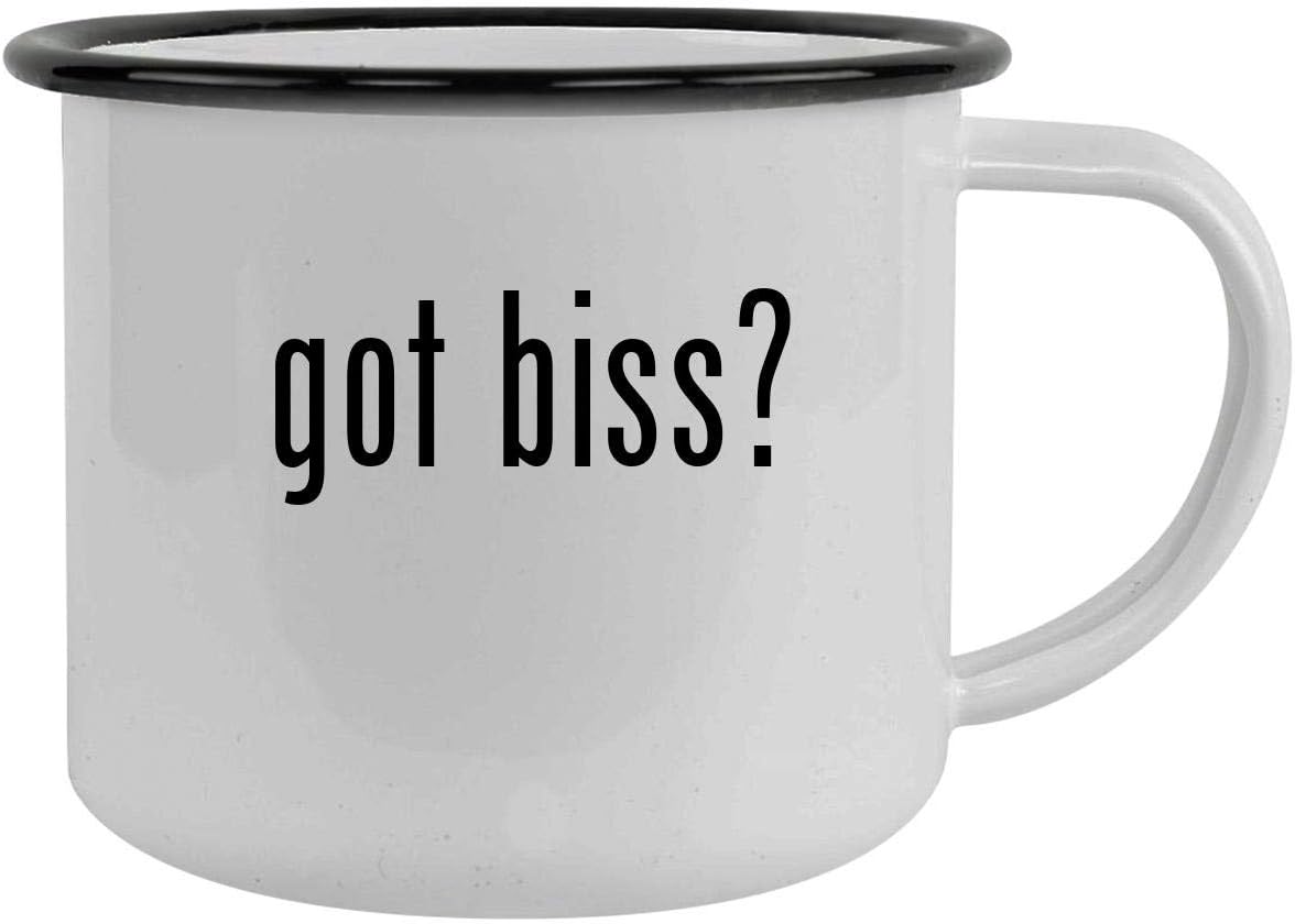 got biss? - 12oz Camping Mug Stainless Steel, Black