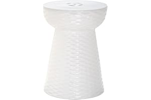 Safavieh Daphne Glazed Ceramic Decorative Garden Stool, White