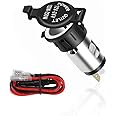12V Cigarette Lighter Socket,Car Cigarette Lighter Socket with Waterproof Cover & Extension Cable,Universal Car Accessories Lighter Power Outlet Socket Fits Car SUV Truck (1PCS)