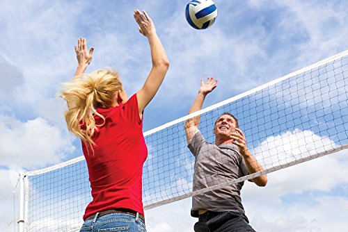image for Daily-buy Sand Volleyball Net with Steel Cable Rope Outdoor Indoor 32 
