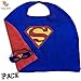 Kei store Cape and Mask Superhero Cartoon Dressing Up Costumes for Kids, Comic Cartoon Birthday Party Game Supplies for Boy and Girl, Set of 5