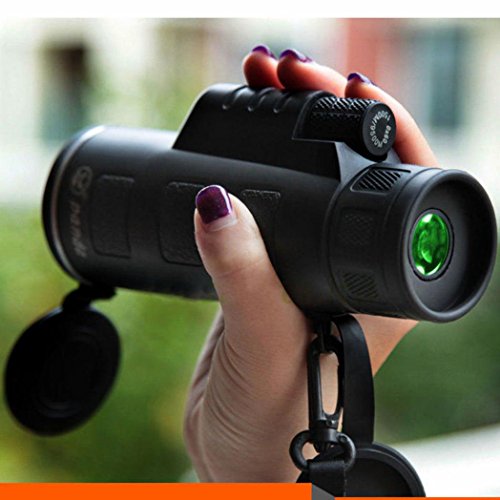 Basde Super High Power 40X60 Portable HD OPTICS BAK4 Night Vision Monocular Telescope for Outdoor Hunting, bird watching, Traveling, Sightseeing Fit For adults a (Black) - Thumbnail 5