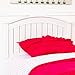 Finley Wooden Headboard Panel with Curved Top Rail Design, White Finish, Twin
