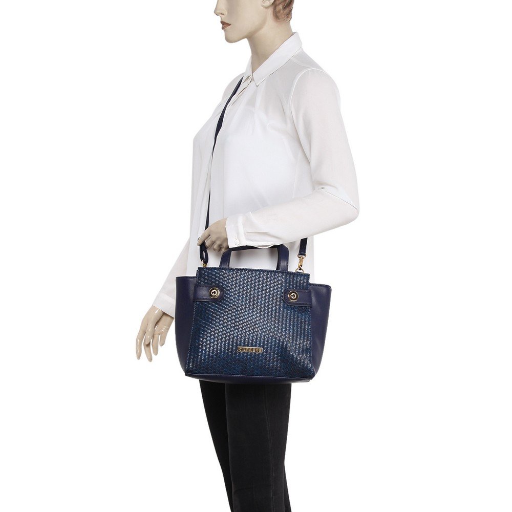 caprese women's satchel (navy)