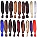 FASHION LADY Jumbo Braiding Hair 1Pcs/Lot Purple Braiding Hair Extensions 48Inch African Hair Braiding 57G/pc Synthetic Straight Crochet Braids Hairstyles(48Inch 57g/PC, Purple)