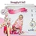 Newborn Baby Monthly Milestone Blanket – Includes Flower Ring for Marking Months – Photo Prop for Preserving Precious Memories – Track & Document Baby Growth - Pink 40” X 60” Baby Milestone Blanket