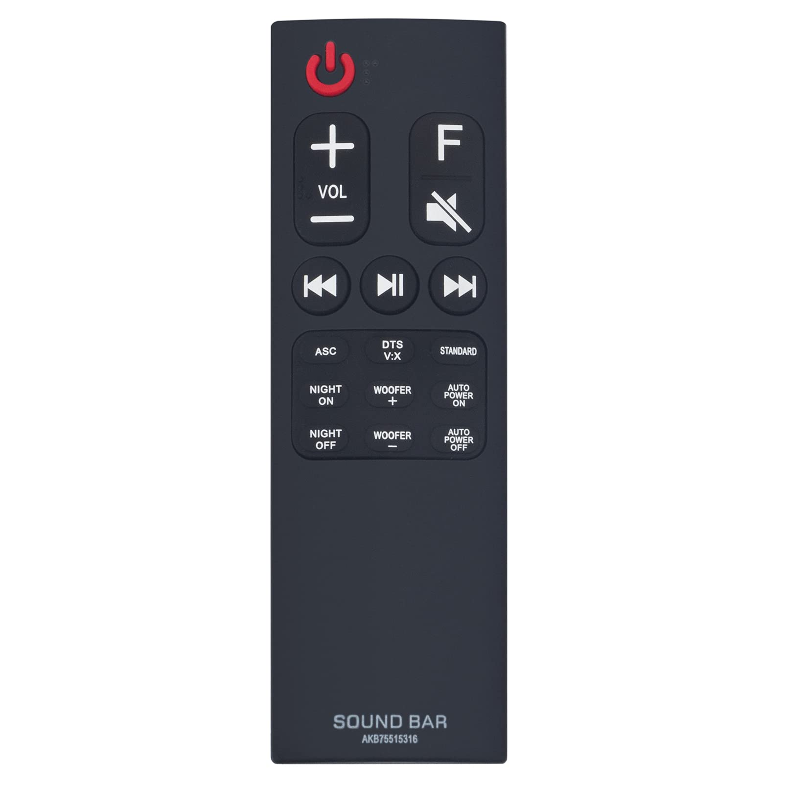 ALLIMITY AKB75515316 Remote Control Replace fit for LG Soundbar S55A3-D SH2 SH3B SH3K SH4 SH4D SJ3 SJ4 SJ4R SJ4Y SJ4Y-S SK1D SK4D SK5 SK5R LAC553B LAS160B LAS454 LAS454B LAS465B LK72B LK72B-N