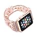 JOMOQ Compatible with Apple Watch Band, Fashion Sports Beaded Bracelet Replacement iWatch Strap Band for Women Girls, Apple Watch Series 38mm/42mm