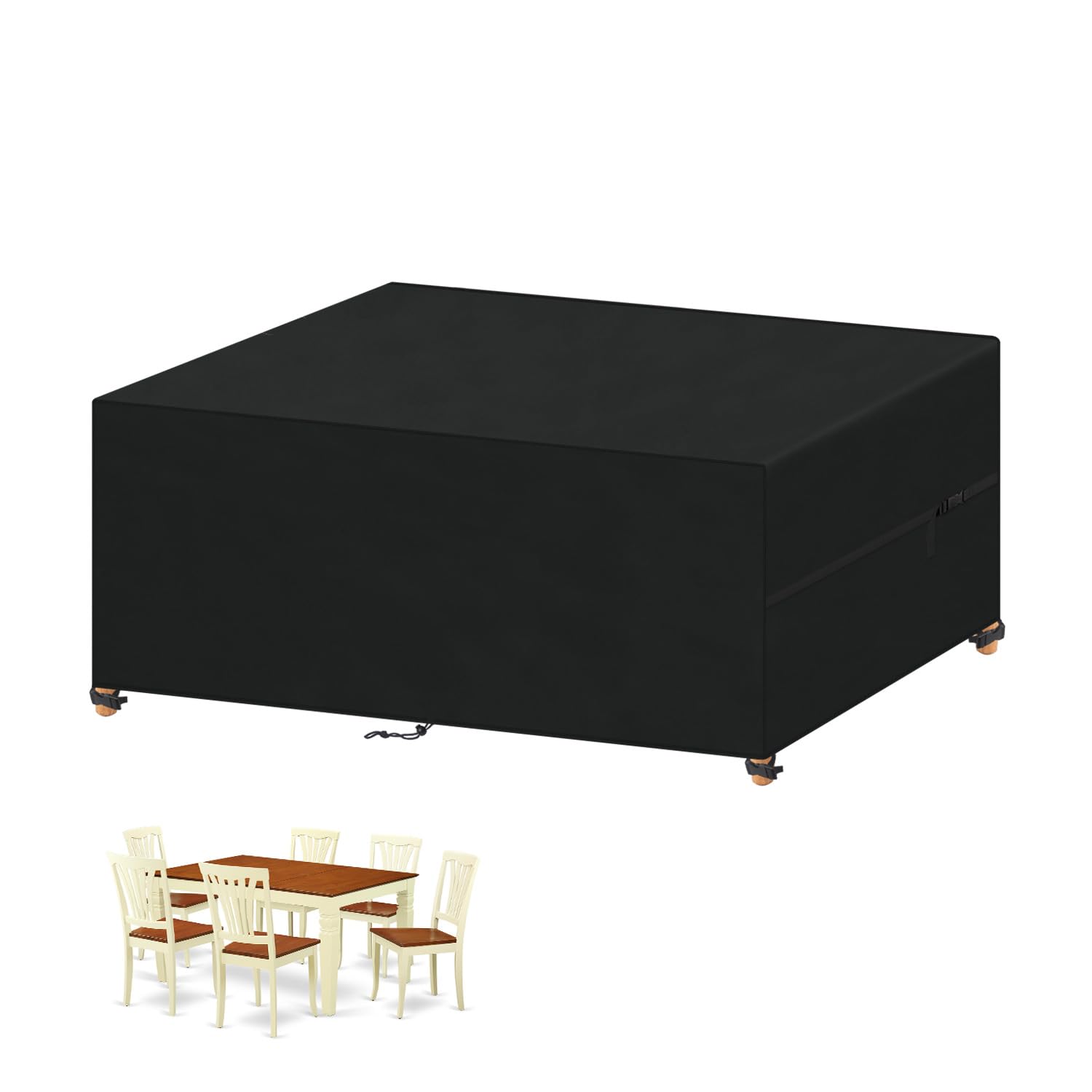 VANSHEIM Garden Furniture Covers Waterproof Outdoor Furniture Covers for Outside Table Cover for Garden Furniture Cover Outdoor Furniture Set Covers Anti-UV 420D Oxford Fabric 170x110x75cm