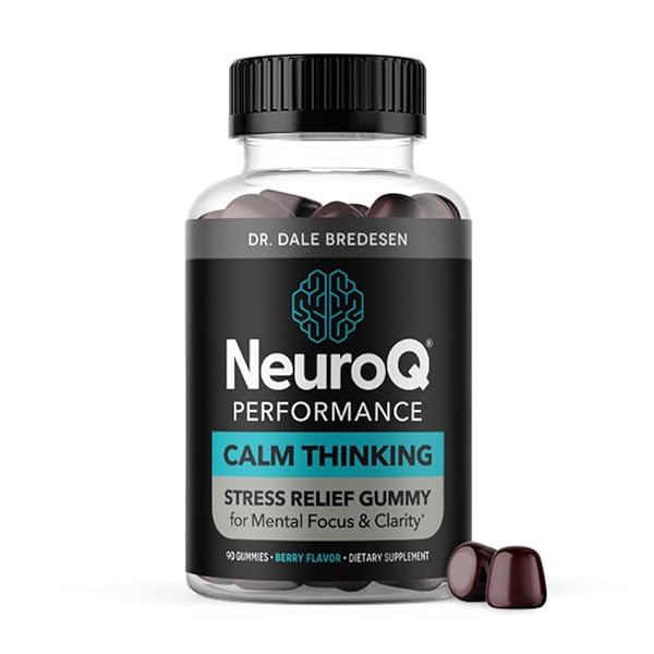LIFESEASONS NEUROQ CALM THINKING GUMMIES – RELAXATION SUPPORT, CALM & FOCUS – WITH SENSORIL ASHWAGANDHA, GABA, L-THEANINE, LEMON BALM & CHAMOMILE – 30 DAY SUPPLY / 90 GUMMIES