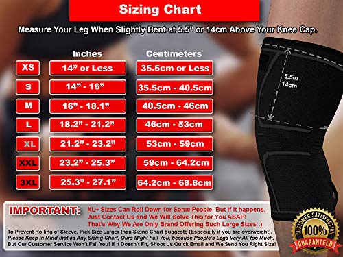 Knee Brace Compression Sleeve with 2 Removable Support Straps - Best for Meniscus Tear, Arthritis, ACL, MCL, Running, Basketball, Crossfit - Recovery and Pain Relief for Men & Women (Black1, Small) - Thumbnail 4