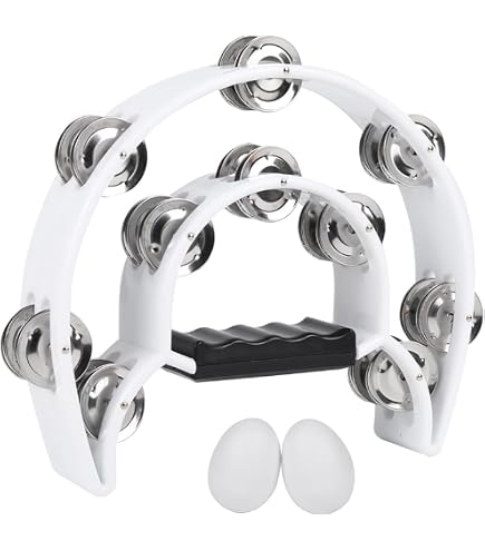 Amazon.com: RhythmTech RT1010 Tambourine, Nickel Jingles, Black