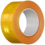 3M 3431 Yellow Micro Prismatic Sheeting Reflective Tape - 1 in x 5 yd Non Metalized Adhesive Tape Roll. Safety Tape