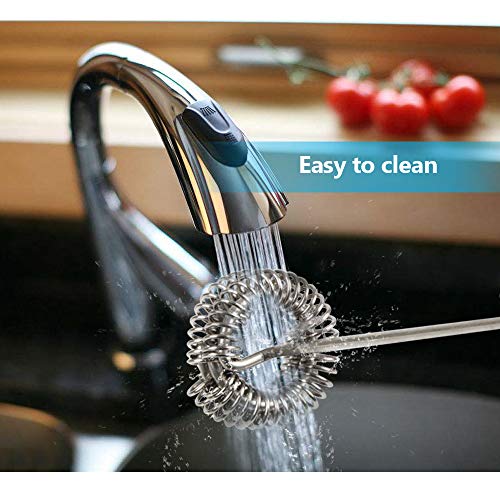 JSVER Milk Frother Rechargeable Electric Foam Maker for Coffee, Latte, Cappuccino, Hot Chocolate 2-Speed Handheld Electric Milk Frother Portable Automatic Foam Maker Sleek Drink Mixer
