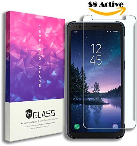 S8 Active class, KinPond Tempered Glass [Anti-Scratch] [Anti-Fingerprint] [Bubble Free] Scratch Resistant Easy Installation Ultra Slim Screen Protector for Samsung Galaxy S8 Active (5.8 inch) (1 Pack)
