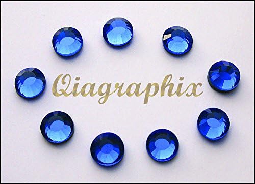 Qiagraphix SS30B: 3x 288 Pcs (6 gross) DMC Iron On Hotfix Crystal Rhinestones Sapphire SS30, 6.4~6.6mm