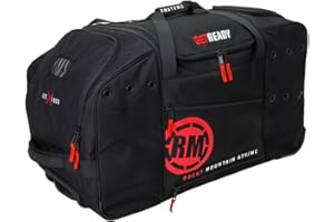 Rocky Mountain ATV/MC Motocross Gear Bag with Wheels – Heavy-Duty Reinforced Roller Bag for MX, Dirt Bike, UTV & Off-Road Riding Gear – Large Capacity with Compartments & Vents