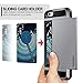 Vofolen Case Wallet Case Hybrid Bumper Armor Snap-on Black Soft Rubber Cover - Grey