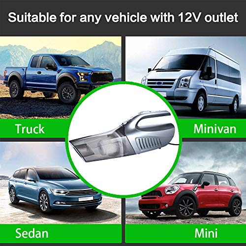 4-in-1 Portable Car Vacuum Cleaner, High Power 12V Vehicle Wet/Dry Vacuum Cleaner