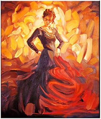 Vestido Elegante Mujer Imagen Lona Pared Arte Retrato De Impresion