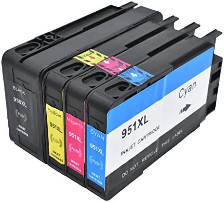 950XL 951XL Ink Cartridges, 1Set High Yield Replacements with New Chips Fit Officejet Pro 8100 8600 8610 8615 8620 8625 8630 Printers (1 Set)