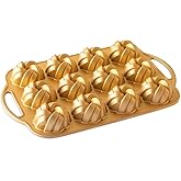 Nordic Ware 95377 Bundtlette Pan 75th Anniversary Braided Bundt Bites, Gold, 3.5