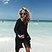 NFASHIONSO Women's Fashion Swimwear Crochet Tunic Cover Up/Beach Dres,Black