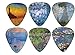 Creanoso Guitar Picks (12-Pack)- Claude Monet Waterlilies Famous Arts Paintings Plectrums - for Acoustic, Electric and Bass Guitars - Stocking Stuffers for Men and Women Guitarists Collectible Set