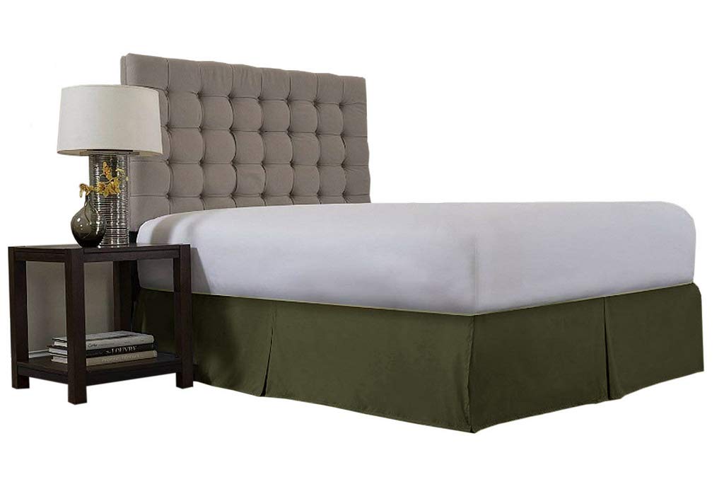 Eagle Home Store Luxury Deal of The Day 1800 Series Wrinkle & Fade Resistant Bed Skirt/Dust Ruffle - Pleated Tailored 15 inch Drop, Queen, Grey - Ships Within 24 Hrs - by The Great American Store