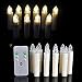 XABL Set of 10 Warm White Lights with Remote Control LED Taper Candles for Decoration Home and Christmas Holiday