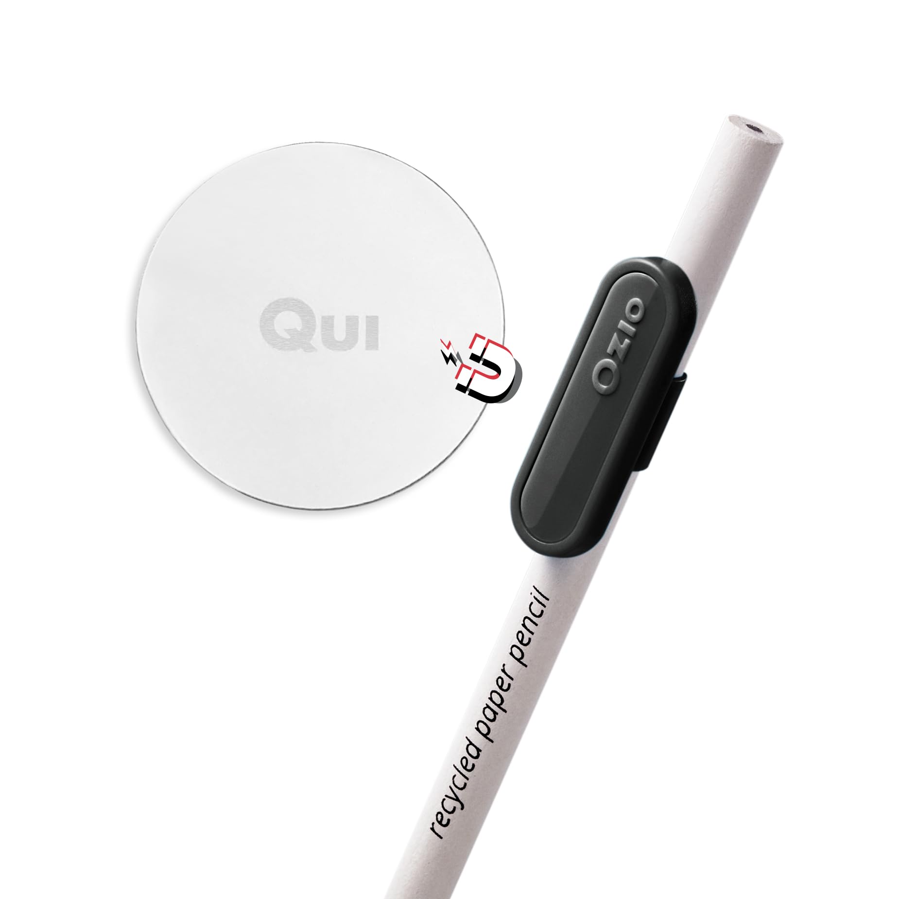 Ozio Magnetic Pen Holder, Refrigerator Pen Holder, Pencil Holder Clip with Magnet, Desk Gadgets, Office Accessories, Black — image 1