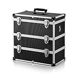 iKayaa Large Portable Hard Storage Box Carrying Case for Tools, Fishing Tackle 3 Layer